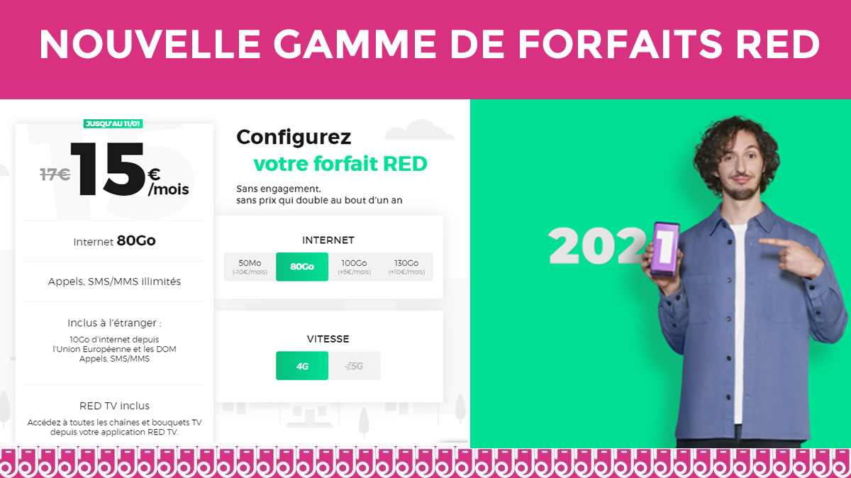 RED, une nouvelle gamme de 4 forfaits valable une semaine !