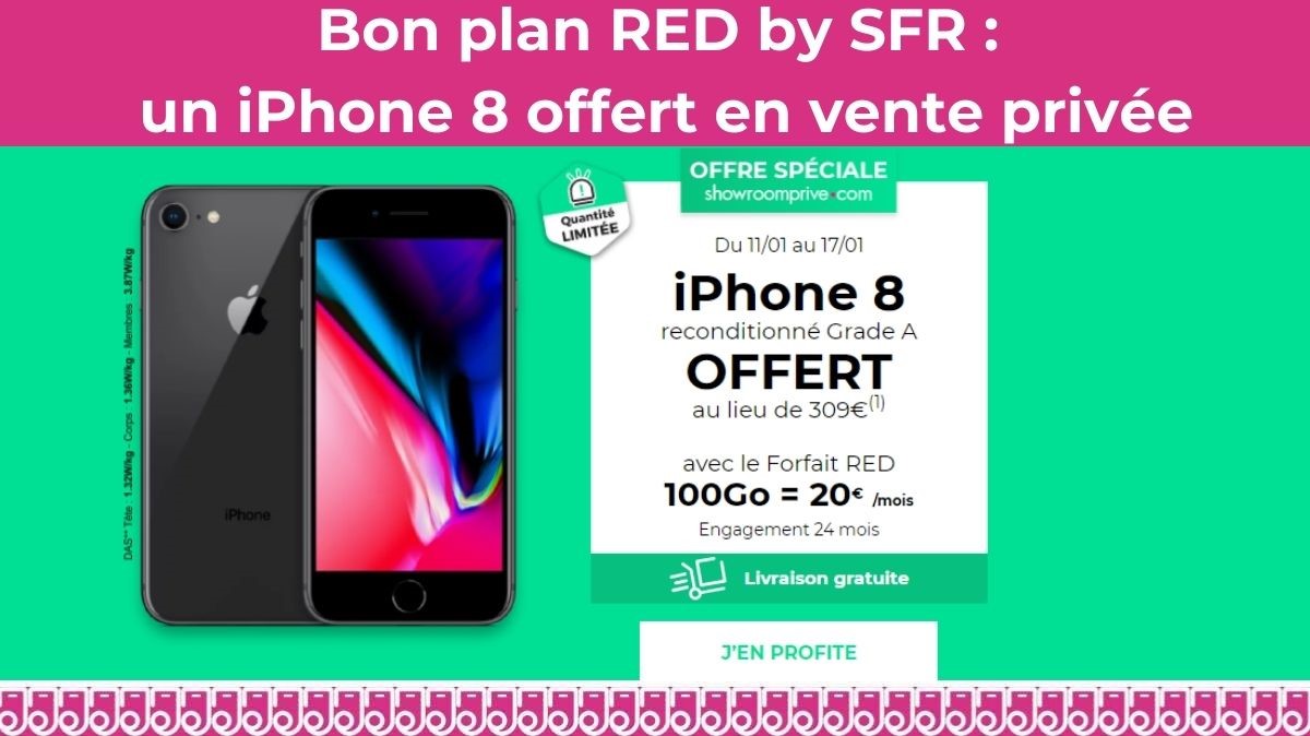 Retour de la vente privée RED by SFR avec un iPhone 8 offert