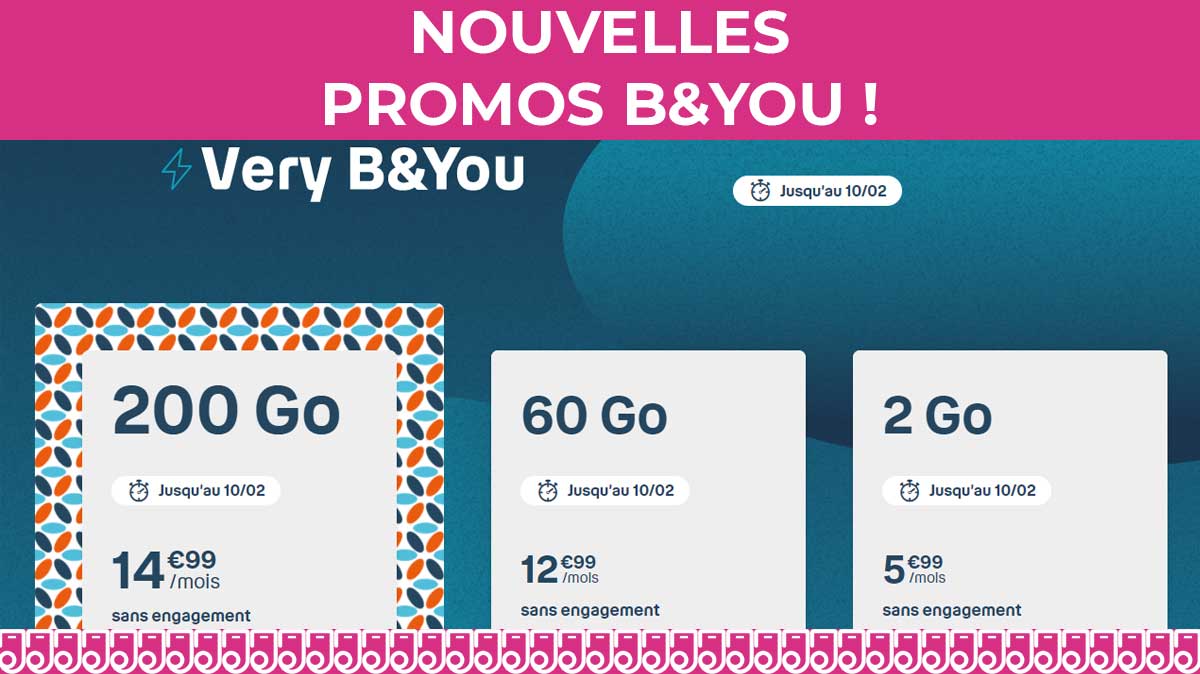 Retour des promos incroyables sur les forfaits Bouygues Telecom sans engagement !