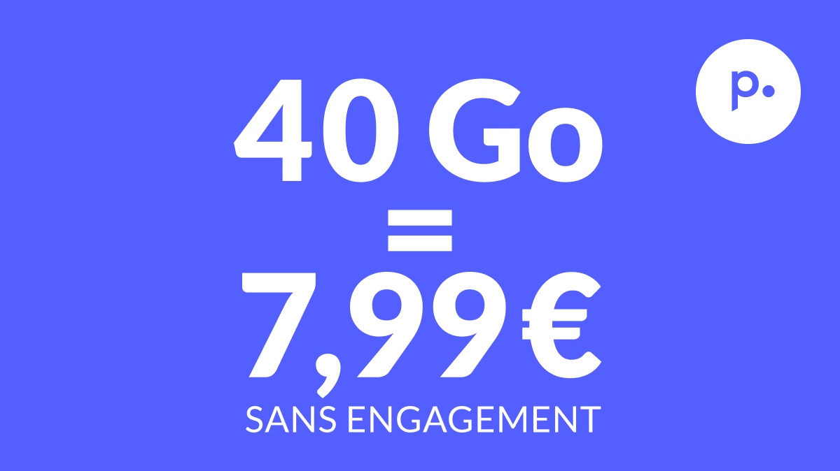 Série limitée : ne manquez pas ce forfait mobile sans engagement avec 40Go pour seulement 7,99 € par mois !