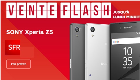 Sony Xperia Z5, Xperia Z5 Compact, Xperia Z5 Premium en vente flash chez SFR !