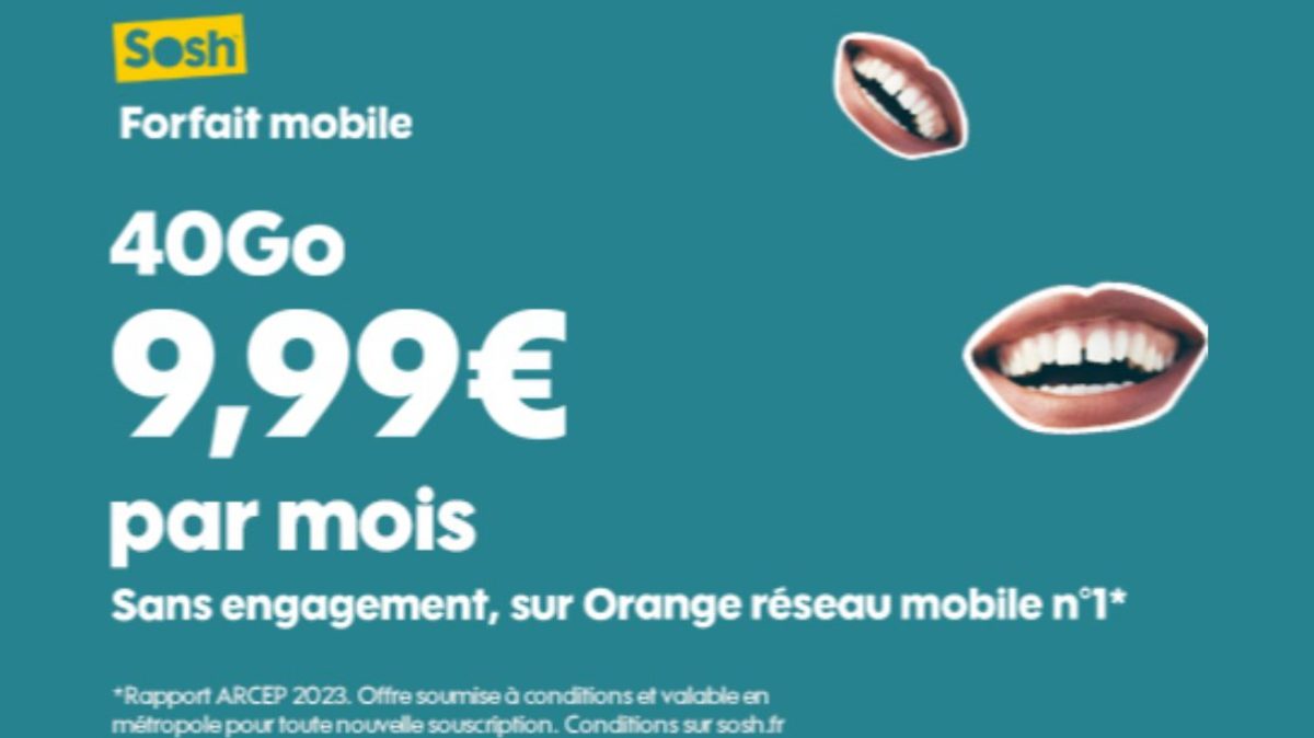 SOSH propose quatre forfaits sans engagement à prix cassé sur le réseau Orange