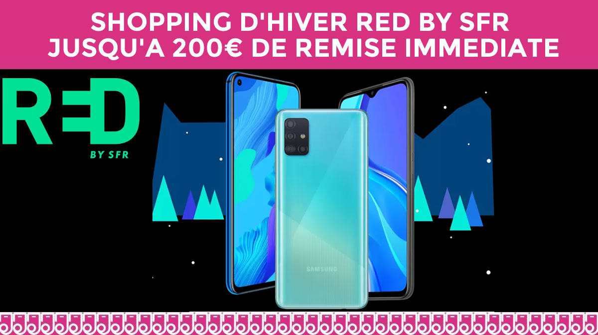 Shopping d'hiver RED by SFR : Jusqu'à 200€ de remises sur 22 smartphones