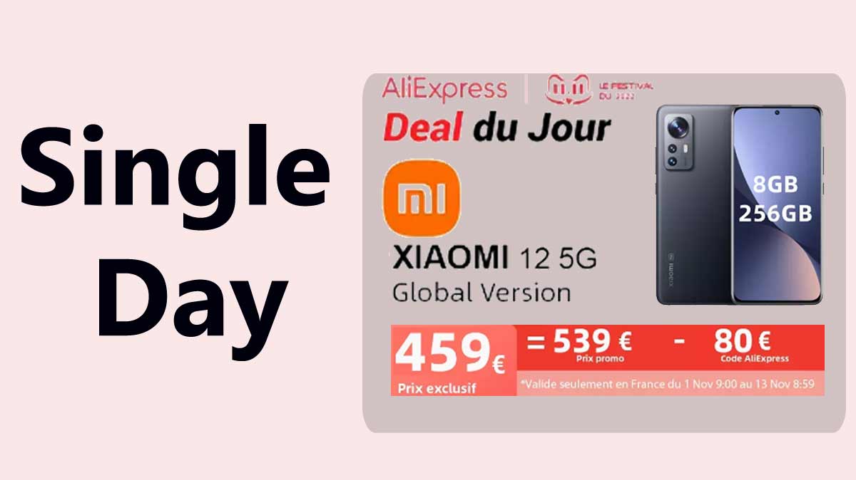 Single Day : Le Xiaomi 12 est à prix cassé avec le code promo FR80 !