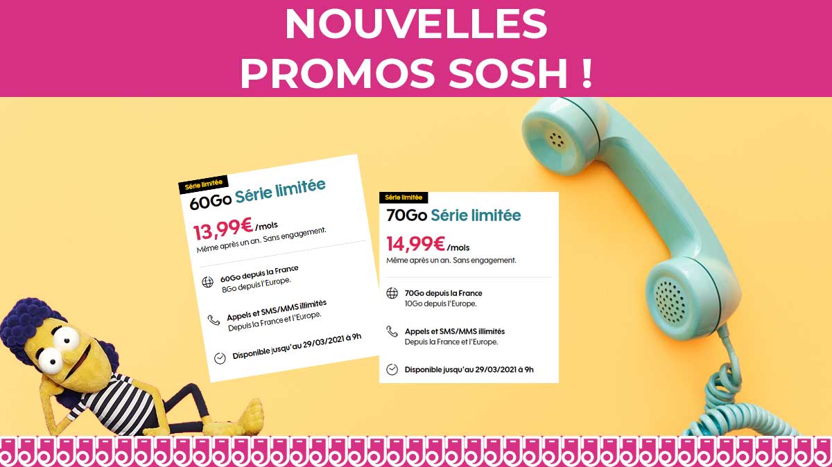 Sosh propose deux nouveaux forfaits sans engagement sur le réseau Orange !