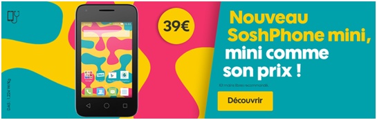Nouveau SoshPhone : Le smartphone à prix mini !