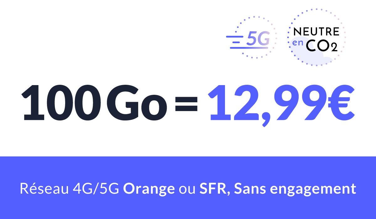 Super promo : votre maxi forfait mobile 100 Go à moins de 13€ par mois sur Orange ou SFR !