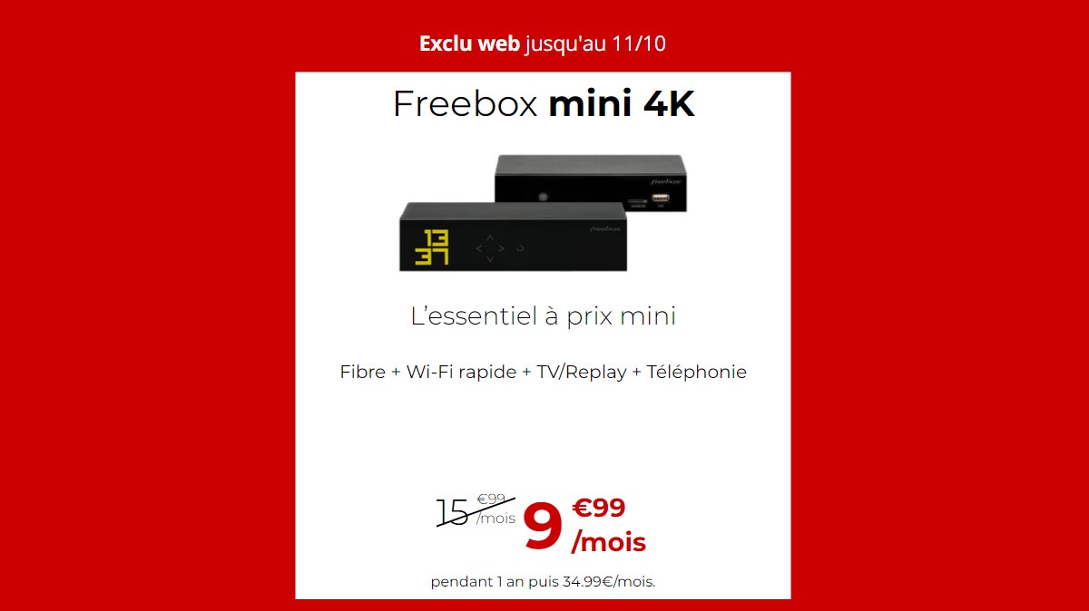 La folie chez FREE  ! Double promo à saisir sur la Freebox Mini 4K pendant 4 jours
