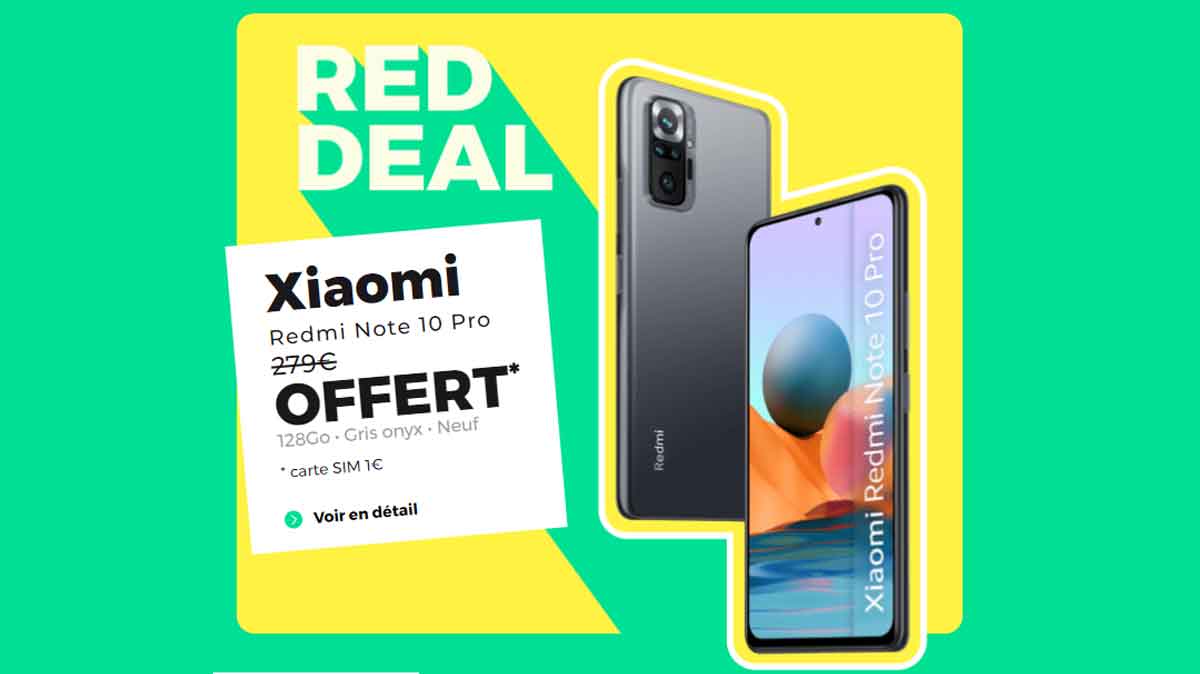 Surprise ! Le RED DEAL avec le Xiaomi Redmi Note 10 Pro gratuit de retour chez RED by SFR !