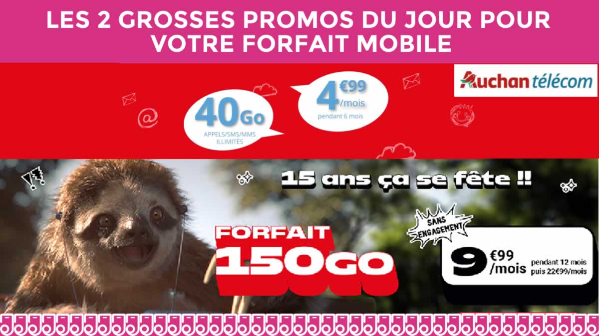 Surprise ! NRJ prolonge son forfait 150Go et Auchan double sa data