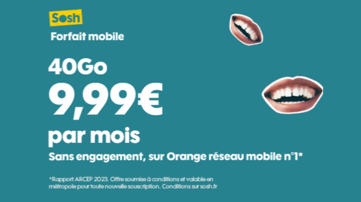 Surprise ! SOSH lance un nouveau forfait sans engagement à prix cassé sur le réseau Orange