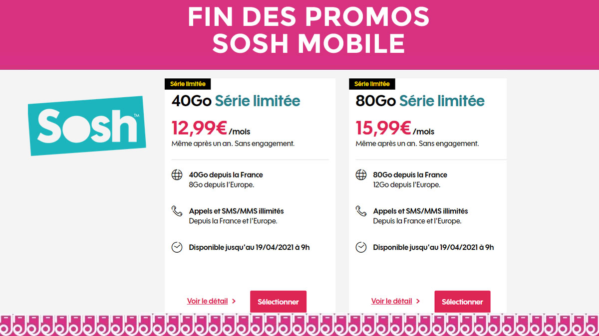 Tic-Tac ! Les promos SOSH Mobile se terminent