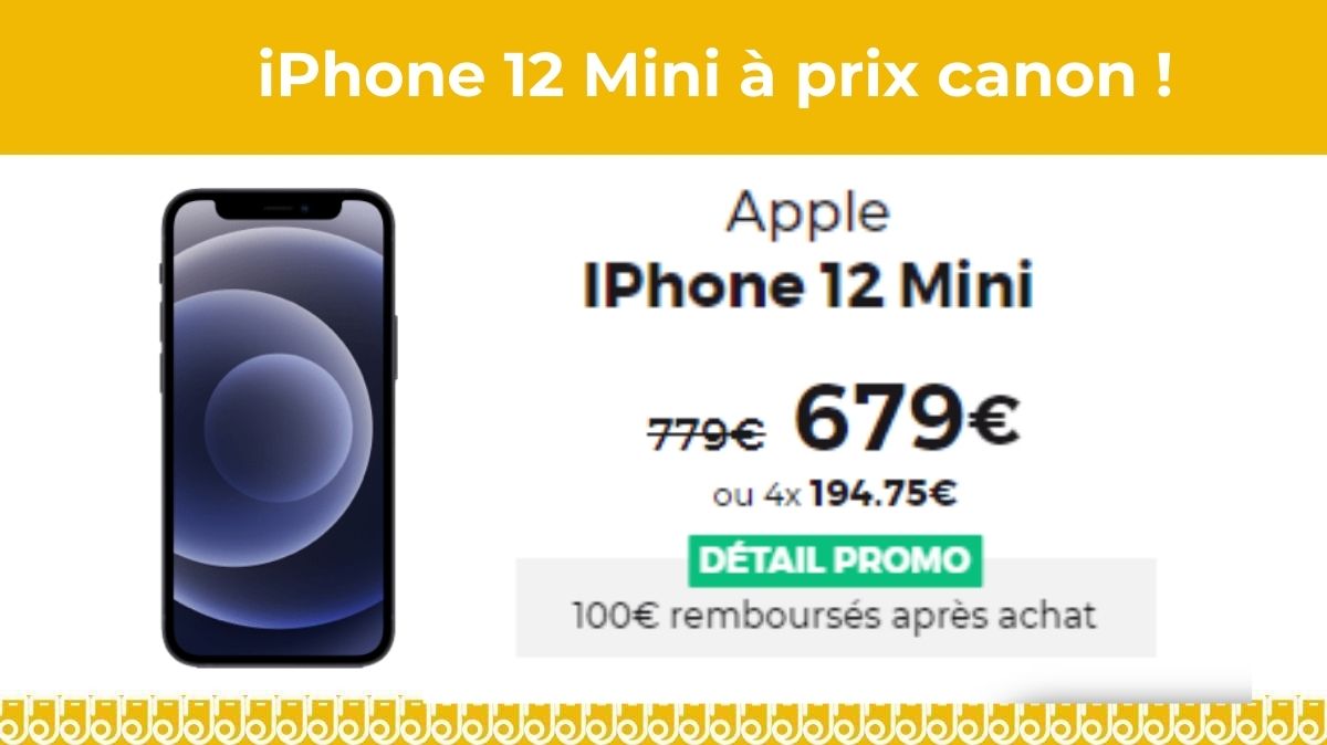 Top affaire : l'iPhone 12 Mini remisé de 100€ chez RED by SFR
