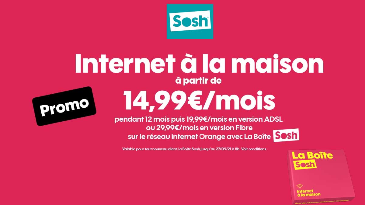 Top départ pour la promo BOX de rentrée chez SOSH !