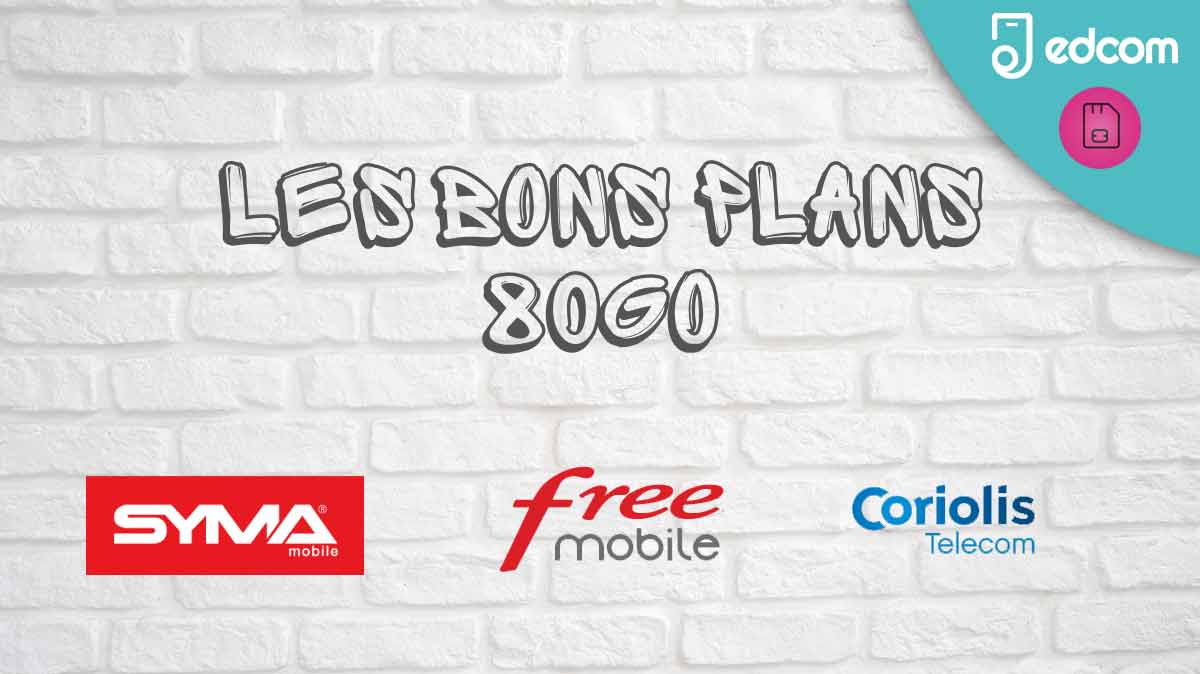 Trio de promos chez Syma, Coriolis et Free pour de l'illimité 80Go à petit prix