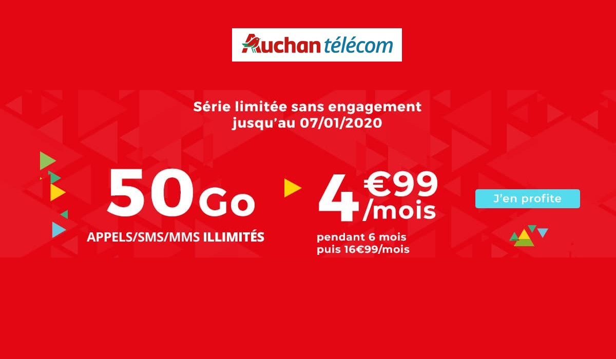 Un nouveau forfait illimité en promo chez Auchan pour 2020 !