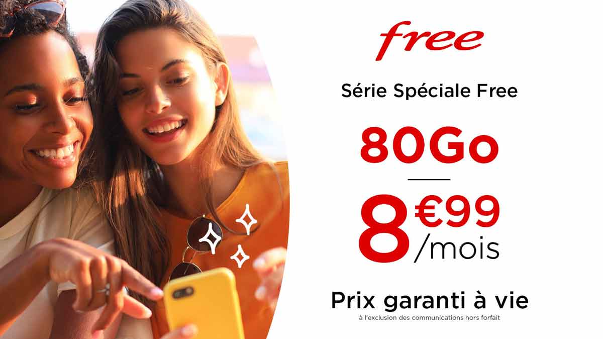 Une nouvelle vente privée Free Mobile 80 Go à moins de 9€, prix garanti à vie !