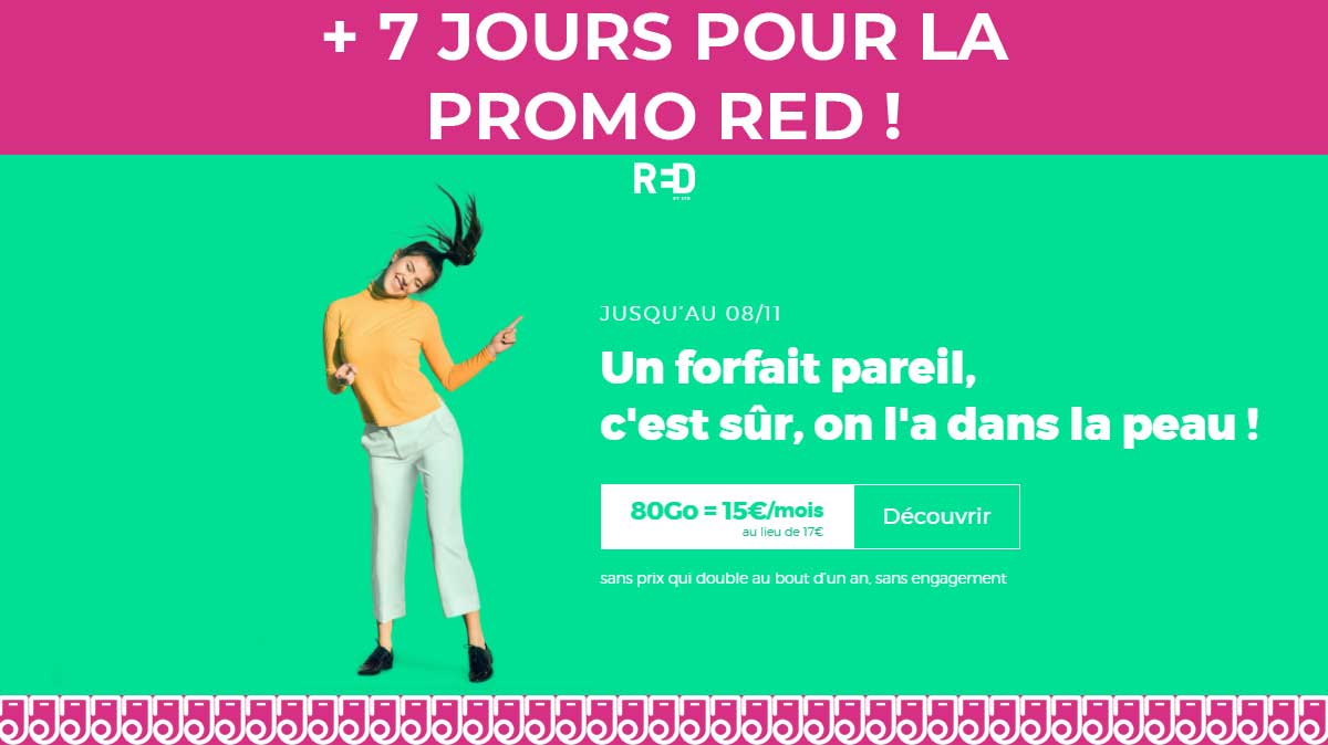 Une semaine de plus pour profiter de la promo forfait mobile RED by SFR !
