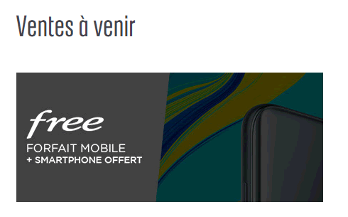 Vente privée Free Mobile à venir