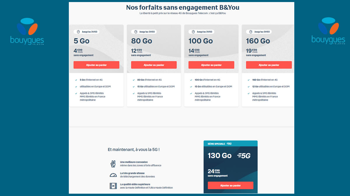 Vague de nouvelles promos B&You chez Bouygues Telecom