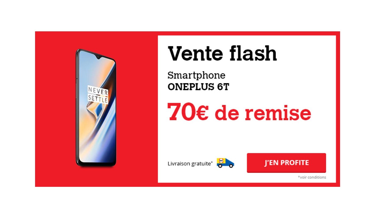 Vente Flash Darty : Une remise immédiate de 70 euros sur le OnePlus 6T