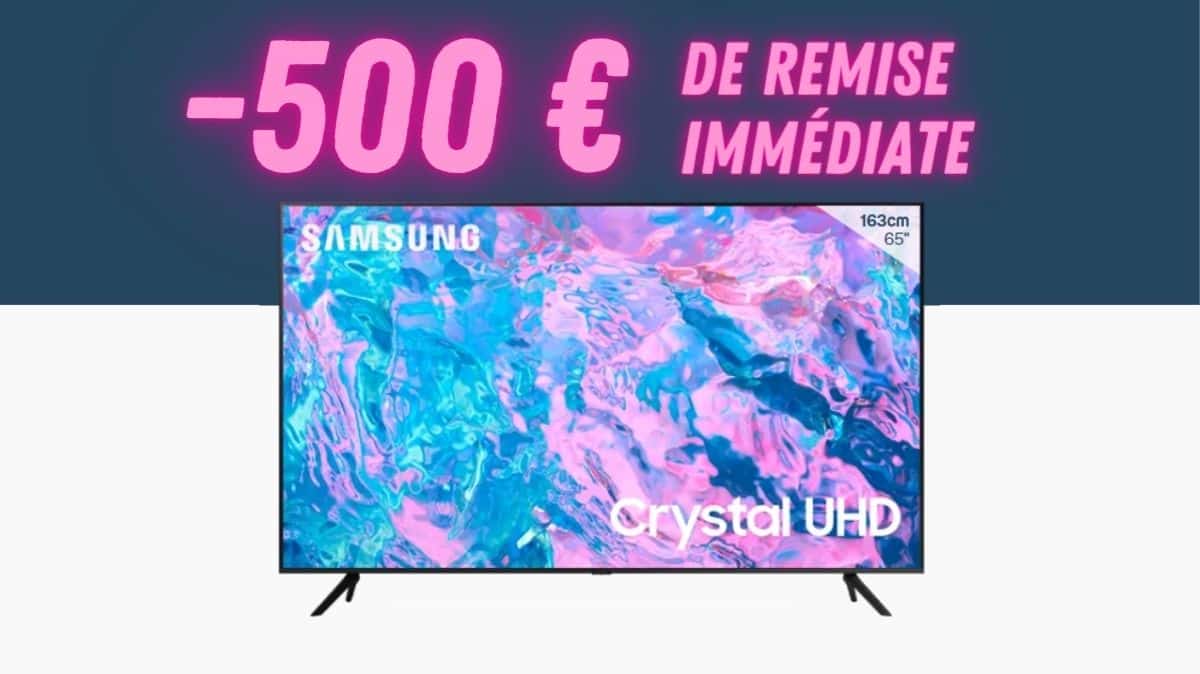 Vente flash exceptionnelle Bouygues Télécom : avec 500 € de remise sur la Smart TV Samsung UHD 4K 163 cm, c'est le moment de voir les choses en grand !