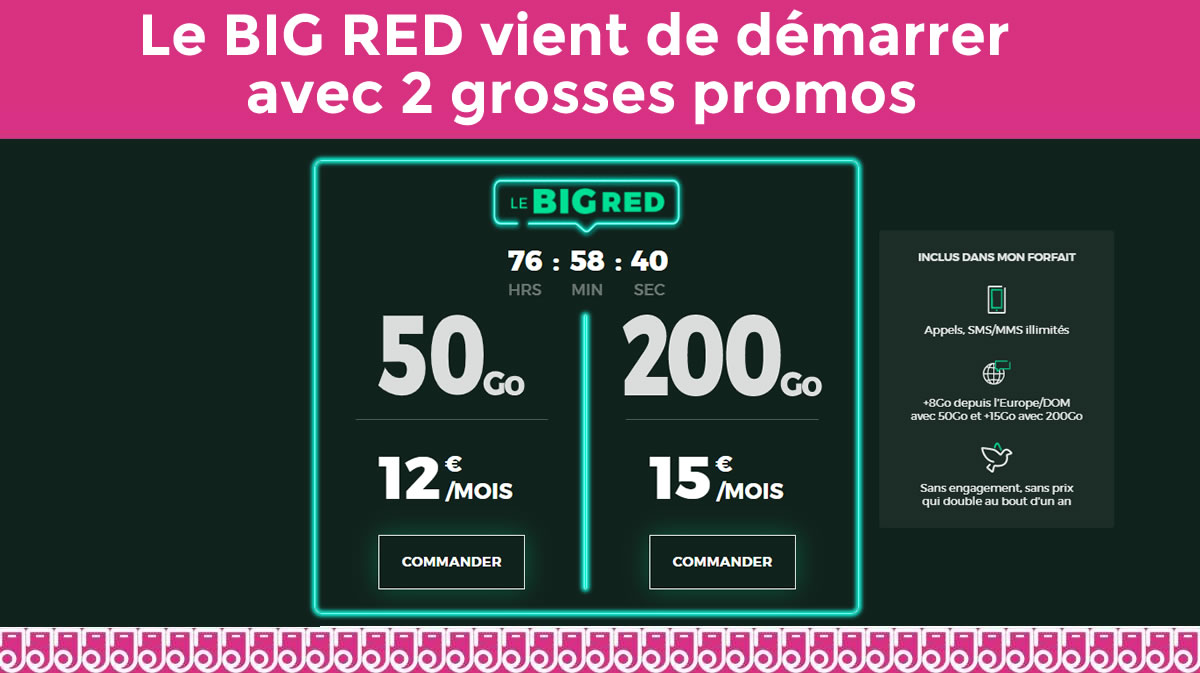 Wouah ! RED dévoile 2 forfaits en promo par surprise avec 50Go ou 200Go !
