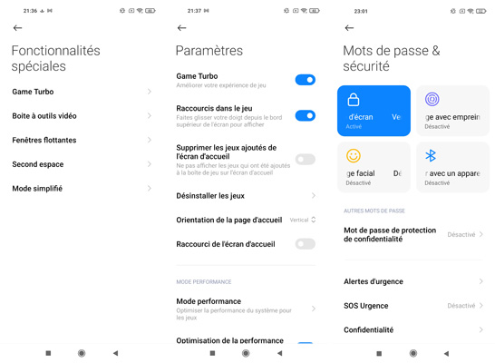 Mi 11 lite details interface