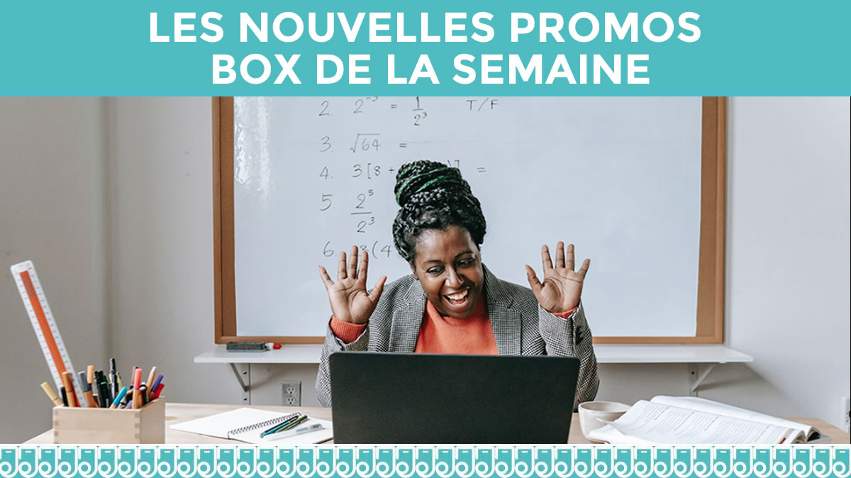 une femme devant un ordinateur qui regarde les nouvelles promos box de la semaine