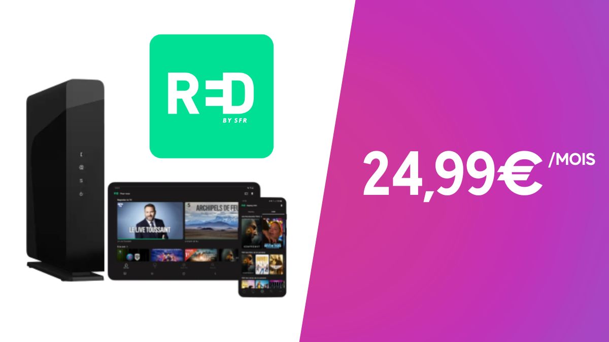 Zoom sur la RED Box Fibre à 24,99 €/mois, assurément l'un des meilleurs rapports qualité-prix du marché !