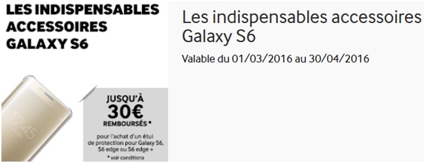 [Bon plan] Samsung rembourse jusqu'à 30€ sur votre coque ou étui Galaxy S6 