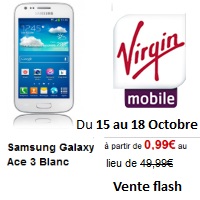 Bon plan Virgin Mobile : Le Samsung Galaxy Ace 3 à 1€ !