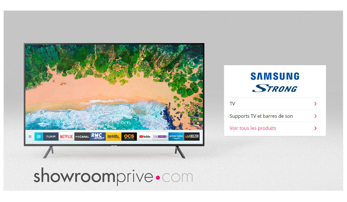 Jusqu’à 600€ de réduction pour la vente privée Samsung TV chez Showroomprivé 