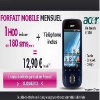 Un téléphone tactile offert avec le forfait 1H chez Afone Mobile