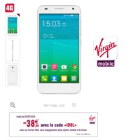 L'Alcatel One Touch 4G à 1€ en vente flash chez Virgin