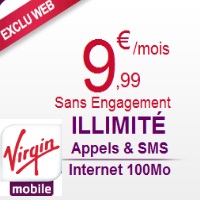 Nouveau chez Virgin mobile : un forfait illimité à 9.99euros