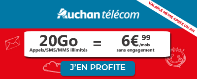 Forfait Auchan 20 Go