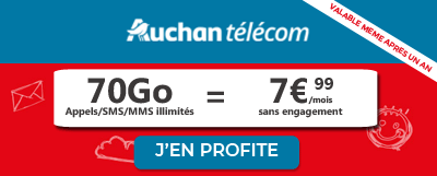 Forfait Auchan 70 Go