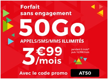 Offre spéciale : Un forfait 50Go à 3.99 euros chez Auchan Telecom