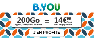Forfait 200 Go B&You Flash à 14,99 euros