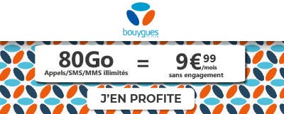 Forfait 80 Go sans engagement de bouygues