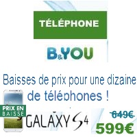 B&You baisse le prix d'une dizaine de téléphones, le Galaxy S4 à prix cassé