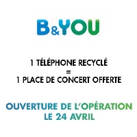 B&You : Vendez votre vieux mobile et gagnez une place de concert