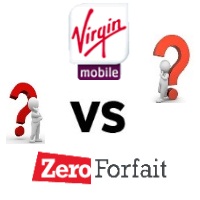 Battle entre le forfait 2h sms illimités de Virgin Mobile et Zero Forfait