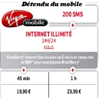 Les forfaits bloqués BlackBerry débarquent chez Virgin Mobile