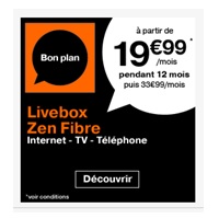 Livebox Fibre à partir de 19.99€ par mois en promo jusqu'au 7 octobre 2015