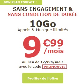 Nouvelle promo La Poste Mobile : le forfait sans engagement avec 10Go à 10 euros à VIE