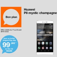 Bon plan exclu web Orange : 70€ de remise sur le Huawei P8 Mystic