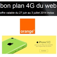 Bon plan 4G du Web Orange : L'iPhone 5C 16Go à 1€