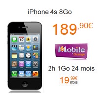 Bon plan : L’iPhone 4S 8Go à 189€ avec un forfait bloqué M6 Mobile